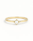 White Stone Gold Ring