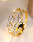 Golden Bloom Crown Ring