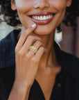 Wide Byzantine Weave Gold Ring