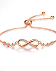 Adjustable Infinity Bracelet in Silver