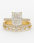 Jaily 3PC Wedding Ring Set | White Gold