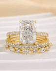 Jaily 3PC Wedding Ring Set | White Gold
