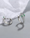 925 Sterling Silver Snake Earrings