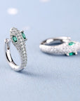 925 Sterling Silver Snake Earrings