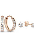 Dara Brillane Stone Earrings Set | Gold