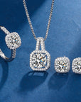 Aria Square Radiant Set | White Gold