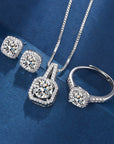 Aria Square Radiant Set | White Gold