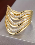 Sculpted Ripple Ring