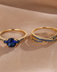 Emerald Duo Ring Set