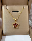 Ruby Bloom Necklace