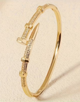 Adjustable Open Spark Gold Bracelet