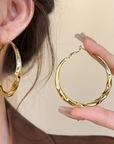 Large Hoop Gold Earrings
