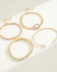 Domitia Calvina Bracelet Set | White Gold