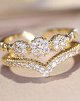 Golden Bloom Crown Ring