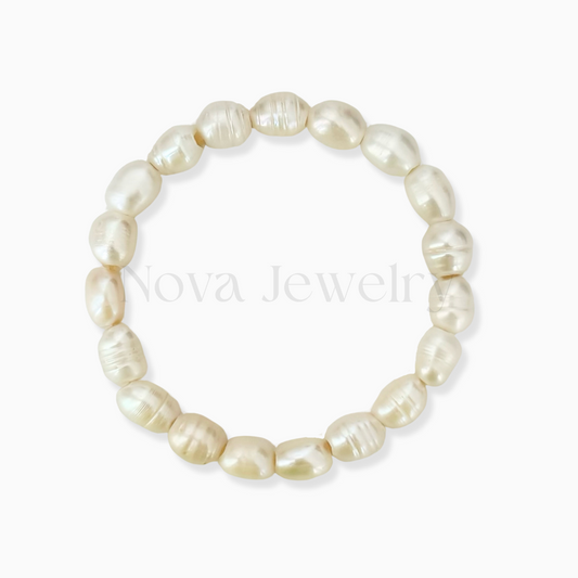 Natural Freshwater Pearl Flexible Bracelet