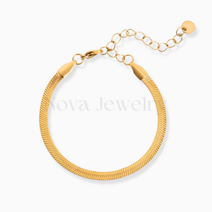 Snake Chain 18K Gold Plated Stainless Steel Bracelet