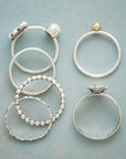 Flower Pearl Set Ring
