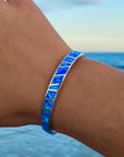 Blue and Silver Opal Bracelet