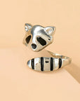 Adjustable Raccoon Ring in 925 Silver
