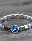 Crystal Stone Bracelets in Sterling Silver