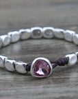 Crystal Stone Bracelets in Sterling Silver