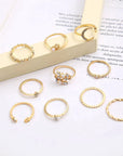 10 Pack of Bohemian Silver and Gold Plated Rings