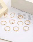 10 Pack of Bohemian Silver and Gold Plated Rings