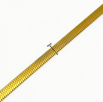 Snake Chain 18K Gold Plated Stainless Steel Bracelet