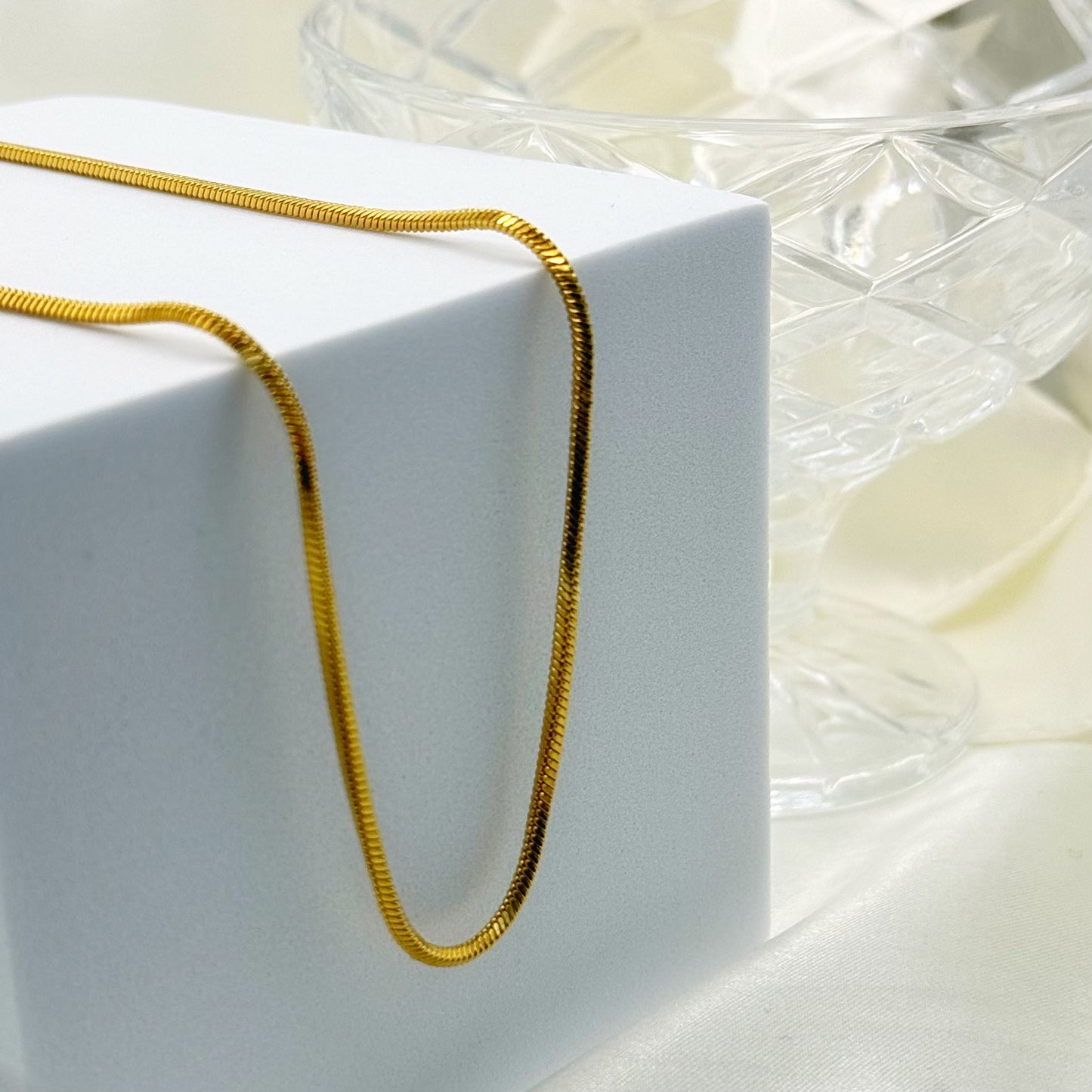 Snake Chain 18K Gold Plated Stainless Steel Necklace