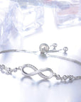 Adjustable Infinity Bracelet in Silver