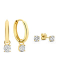 Larmes de Lune Stone Earrings Set | White Gold