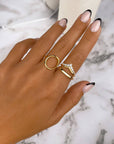 Zirconia Crown Ring