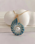 Pearl Blue Shell Necklace