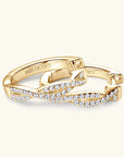 Zirconia Gold Braided Earrings