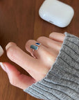 Blue Stone Silver Ring