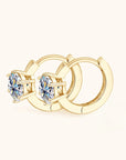 Zirconia Six-Claw Gold Earrings
