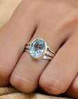Aqua Crystal Ring