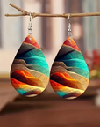 Rainbow Marble Earrings