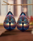 Rainbow Marble Earrings