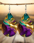 Rainbow Marble Earrings