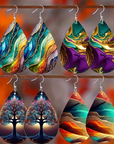 Rainbow Marble Earrings