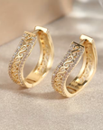 Regal Filigree Pavé Earrings
