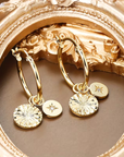 Sunburst Coin Earrings