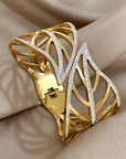 Radiant Leaf Lattice Bracelet