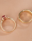 Emerald Duo Ring Set