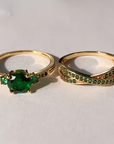 Emerald Duo Ring Set