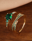 Emerald Duo Ring Set