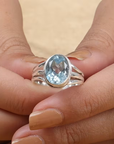 Aqua Crystal Ring