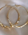 Elegant Big Hoop Gold Earrings