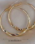 Elegant Big Hoop Gold Earrings